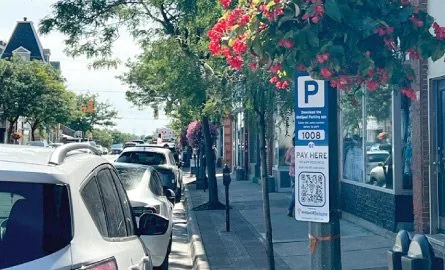 A HotSpot parking sign in downtown Bowmanville. Ticket reviews follow the separate First Attendance process.