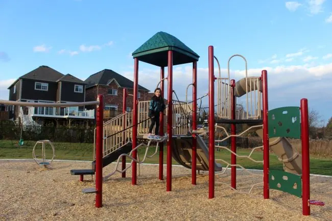 Ground-level view of Brookhill Park