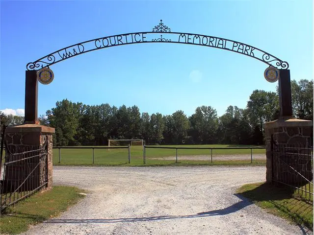Ground-level view of Courtice Memorial Park