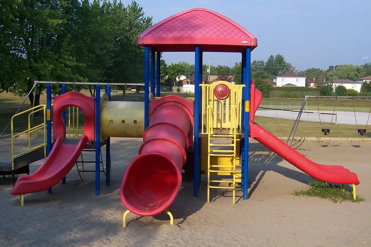 Ground-level view of Courtice West Park