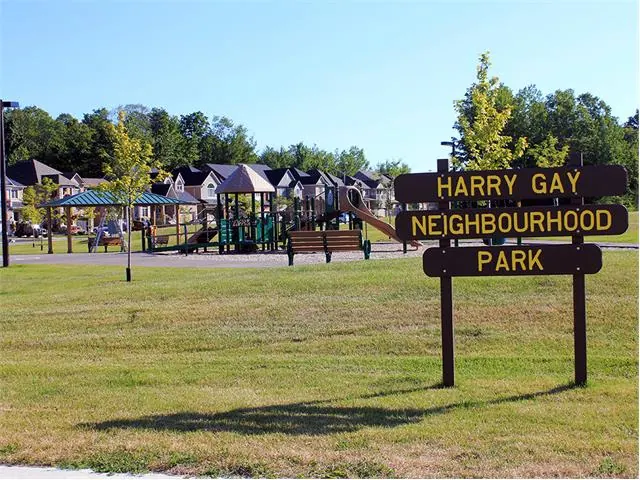 Ground-level view of Harry Gay Park