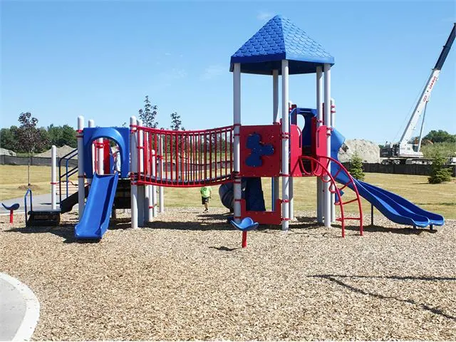 Ground-level view of Harvey Jones Park