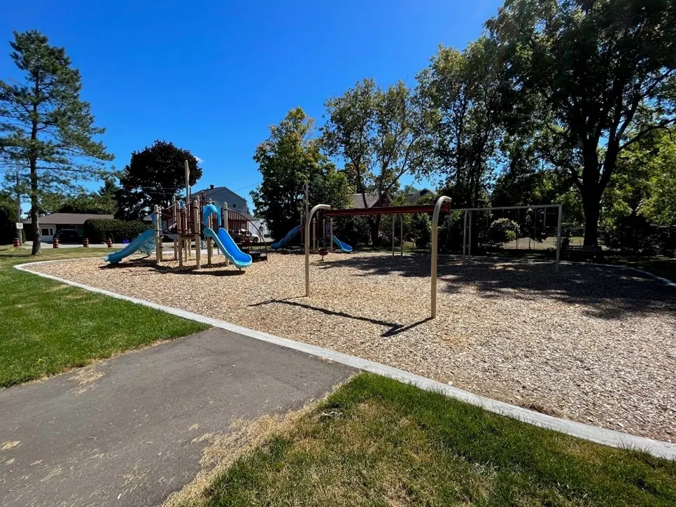Ground-level view of Ina Brown Parkette