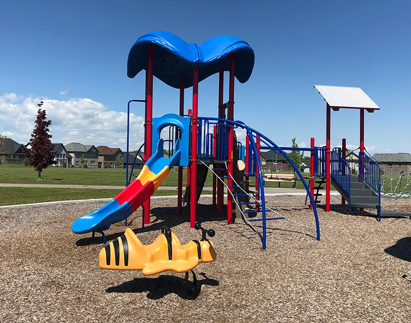 Ground-level view of Rickard Neighbourhood Park