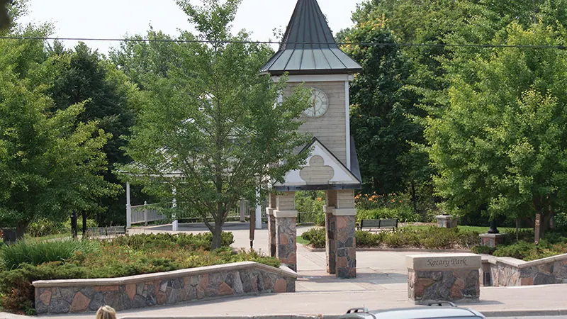 Ground-level view of Rotary Park