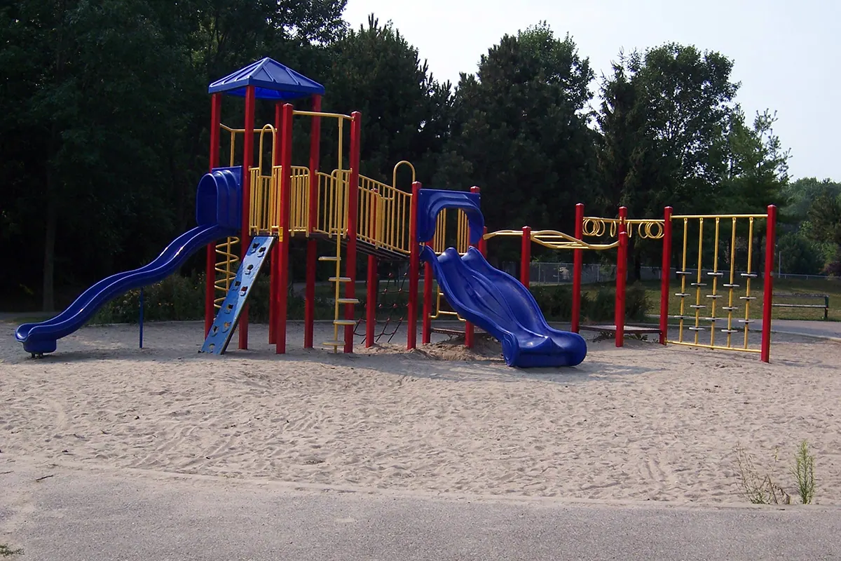 Ground-level view of Stuart Park